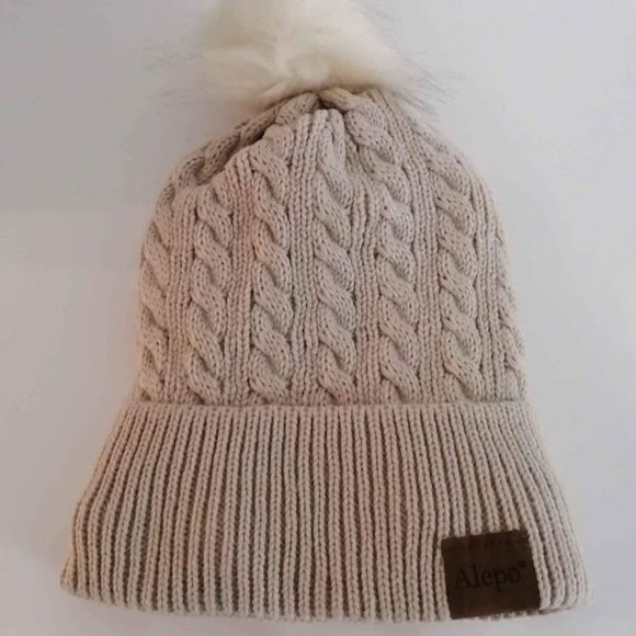 Alepo oatmeal Womens Winter Beanie Hat - Picture 1 of 1